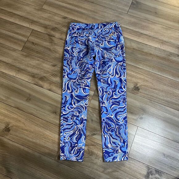 Lilly Pulitzer Ocean Skinny Cropped Pattern Pants Women 6 - Picture 6 of 6